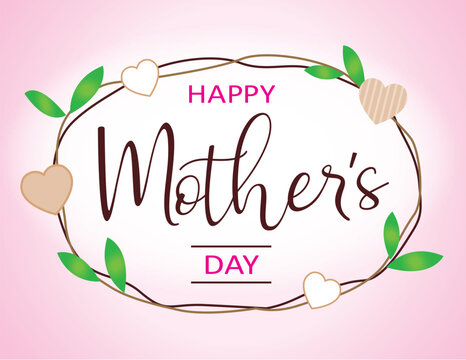 Happy Mother's Day card. Flowers. Vector illustration 6.