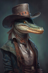 Portrait of an Alligator Cowboy