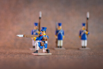 Little plastic soldiers, printed on a 3D printer.