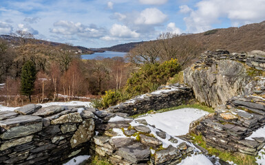 Winter in Snowdonia after a fall of snow