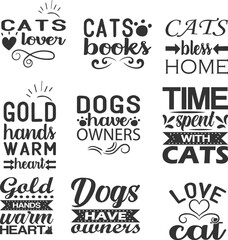 Cat Quotes SVG Bundle for T-shirt design 01