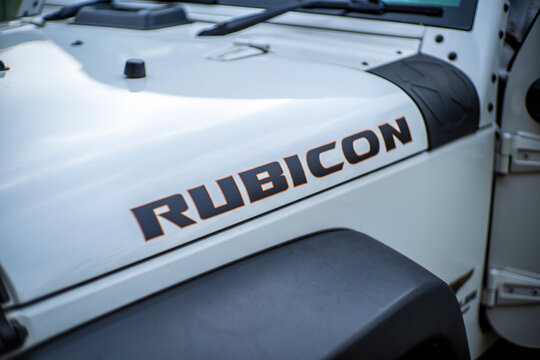 Jakarta, Indonesia. May 07, 2023: Jeep Wrangler Rubicon is the 4-door off-road vehicle manufactured by Jeep.