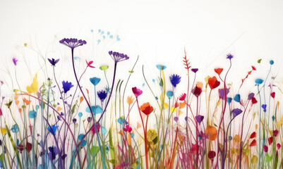 Amazing abstract colorful flowers. Beautiful background