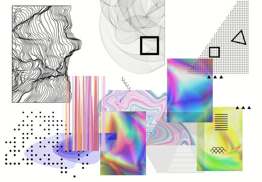 Modern Gothic Design Elements Illustration Set