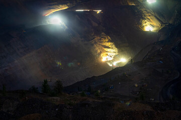 Night shift of the quarry of the Southern Mining and Processing Plant	
