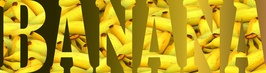 Fototapeta premium Bananowy napis