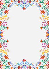 Fototapeta na wymiar Flower frame card 