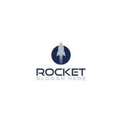Rocket logo design icon template isolated on white background