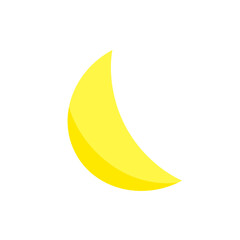 Fototapeta na wymiar Simple Cute Crescent Moon