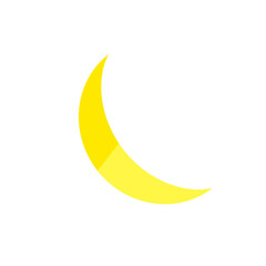 Obraz na płótnie Canvas Simple Cute Crescent Moon