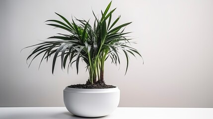 Fototapeta na wymiar Piper betle plant planted in a pot, isolated on white, Generative AI
