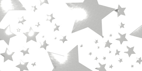 sparkling Christmas confetti falling isolated on white. magic shining flying stars glitter backdrop, sparkle border - png transparent