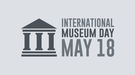 international museum day modern creative banner, design concept, social media post, with grey text on a light abstract background.