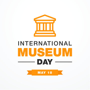 international museum day modern creative banner, design concept, social media post, with grey text on a light abstract background.