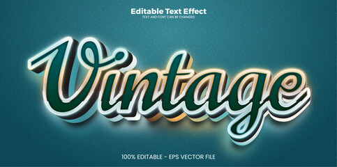 Vintage editable text effect in modern trend style