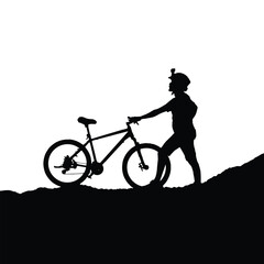 illustration of montain bike, sport, vector