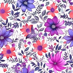 Fototapeta na wymiar seamless floral pattern background