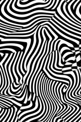 A black and white zebra pattern is shown. Generative AI seamless background.