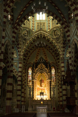 Obraz premium Interiores de una catedral en la ciudad de Bogota, Colombia. 