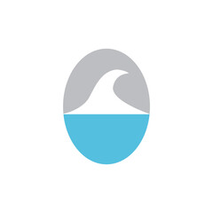 Water wave icon vector illustration design logo