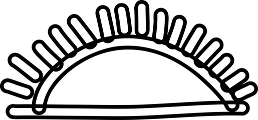 Drawing of an ancient person.