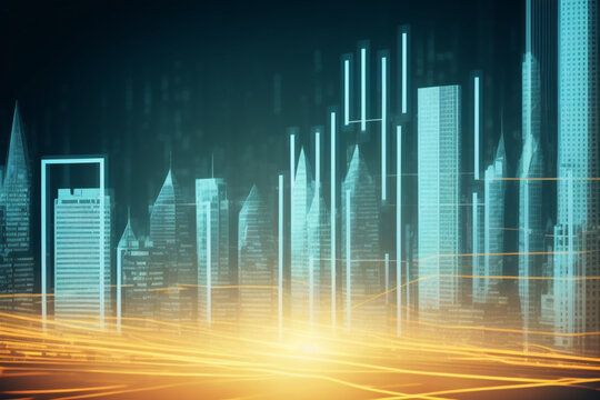 Beautiful image of a neon style city, AI image in high resolution