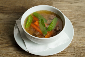 Beef soup with vegetables
