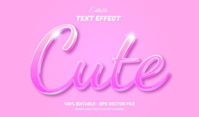 Cute Pink text style effect