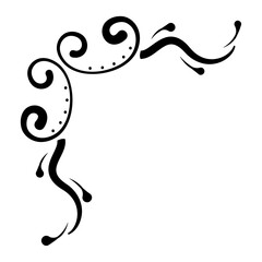 Isolated black border arabesque frame Vector