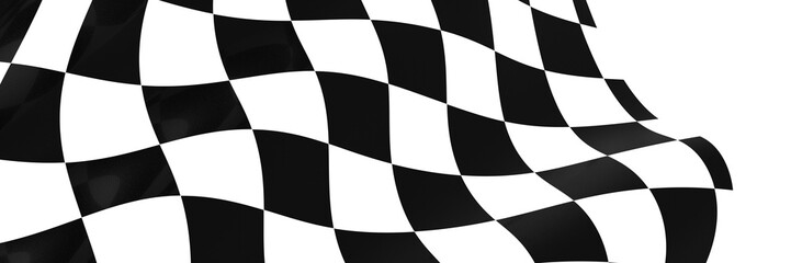 Black and white flag - PNG 3D transparent