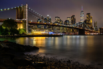 Fototapeta na wymiar New York City After Dark (color)