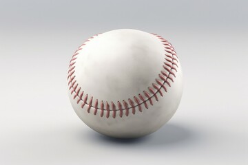 Baseball ball on white background, sport concept, digital illustration. Generative AI
