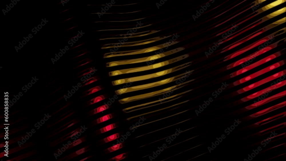 Aufkleber animation of rows of colorful yellow and red stripes. design. colorful wave gradient animation.