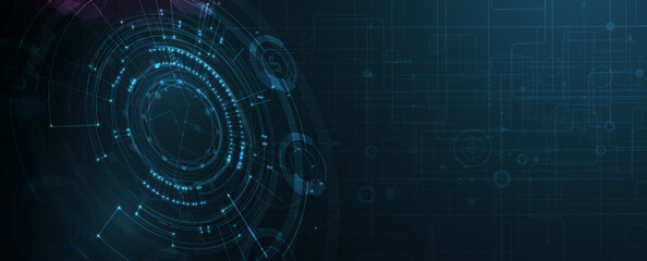 Abstract tech background. Futuristic technology interface