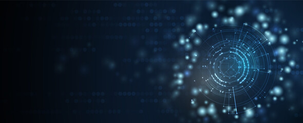 Abstract tech background. Futuristic technology interface