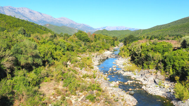 The Tavignano is a river in Corsica (nicknamed the Island of Beauty) which rises above Lake Nino near Corte and Casamaccioli and flows into the Tyrrhenian Sea near Aleria