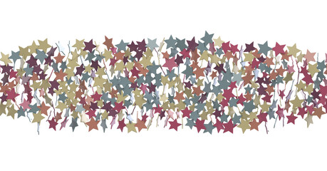 XMAS Stars - Holiday colored decoration, glitter frame isolated - png transparent