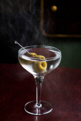 Martini with olives and decore