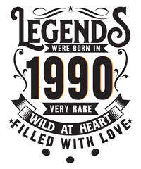 Legends typography print template design