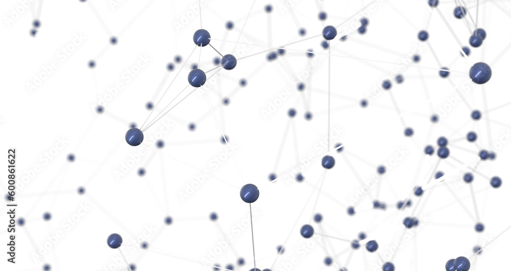 Poster falling cyber particles. big data stream. 3d