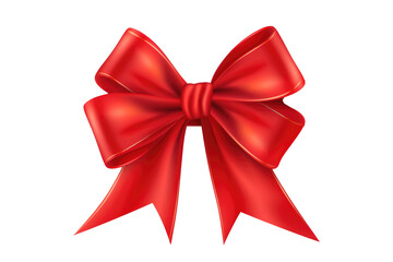 Red ribbon bow. Generative ai
