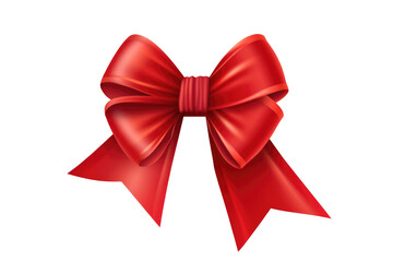 Red ribbon bow. Generative ai
