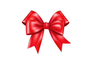 Fototapeta premium Red ribbon bow. Generative ai 