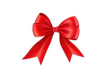 Fototapeta premium Red ribbon bow. Generative ai 