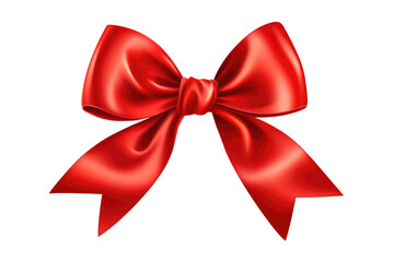 Fototapeta premium Red ribbon bow. Generative ai 