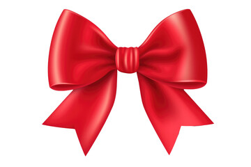 Red ribbon bow. Generative ai
