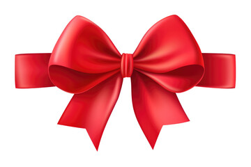 Red ribbon bow. Generative ai
