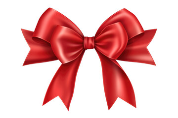 Fototapeta premium Red ribbon bow. Generative ai 