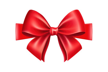 Fototapeta premium Red ribbon bow. Generative ai 