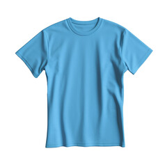 Basic blue t-shirt on isolated background. Generative AI